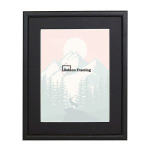 40x40cm Thin Black Frame With Mount From Our Super Narrow Minimalist Range