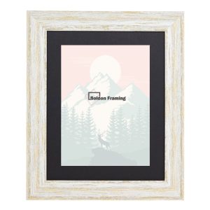 40x40cm Rustic Distressed White Frame From Our Sunbaked Range