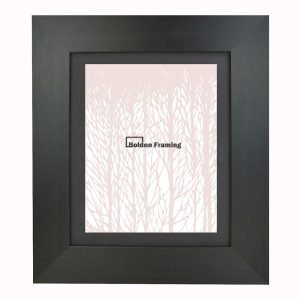 12"x12" Wide Flat Brushed Black Frame with Mount from Our Gallery Range