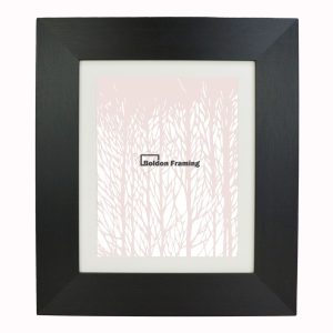 8"x8" Wide Flat Brushed Black Frame with Mount from Our Gallery Range