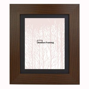9"x9" Wide Flat Brushed Walnut Frame with Mount from Our Gallery Range