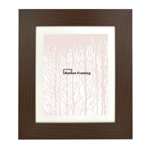9"x7" Wide Flat Brushed Walnut Frame with Mount from Our Gallery Range