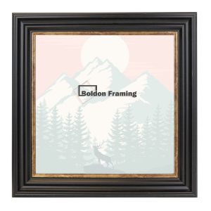 14"x14" Picture Frame in Contemporary Black and Gold from our Manor Range
