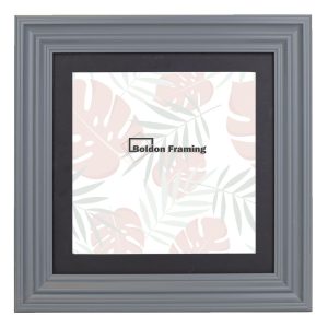 40x40cm Contemporary Steel Grey Picture Frame With Mount From Our Manor Range