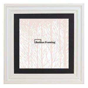 40x40cm Contemporary Brilliant White Picture Frame With Mount From Our Manor Range