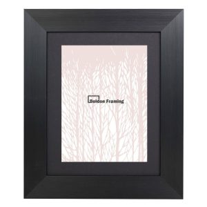 40x40cm Flat Brushed Black Frame with Mount from Our Rio Range