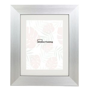 40x40cm Flat Brushed Silver Frame with Mount from Our Rio Range