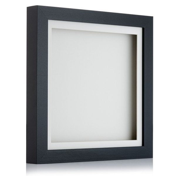  7x7 Shadow Box Frame in White, Interior 2.3 Deep