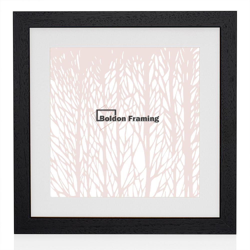 12x10 Black Frame with White Mount REAL WOOD Handmade In UK