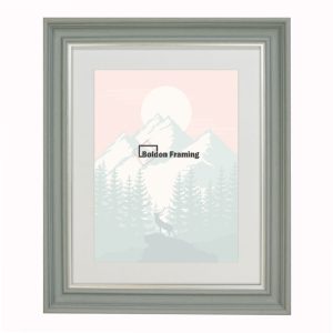 14"x14" Vintage Style Chic Photo Blue Frame With Mount From Our Vienna Range