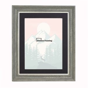 40x40cm Vintage Style Chic Photo Mid Grey Frame With Mount From Our Vienna Range