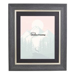 40x40cm Black Vintage Photo Frame with Mount in Beautiful, Sleek Denim Effect From our Cornwall Range