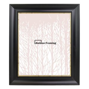 8"x6" Jet Black Photo Frame with Gold Accent Line From our Cornwall Range