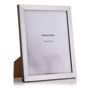 40x40cm Brushed Picture Frame with Mount in Beautiful, Sleek Matt Silver from our Aspen Range