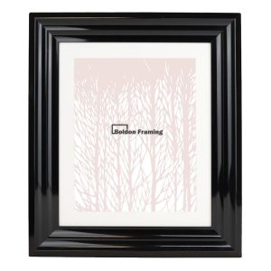 60x60cm Black Gloss Picture Frame, A Beautiful Frame With Mount From Our  Modern Stepped Venice Range