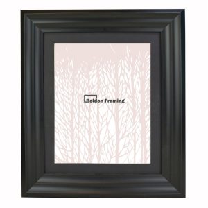 60x50cm Matt Black Picture Frame, A Beautiful Frame With Mount From Our  Modern Stepped Venice Range