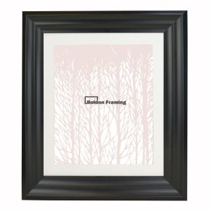 60x50cm Matt Black Picture Frame, A Beautiful Frame With Mount From Our  Modern Stepped Venice Range