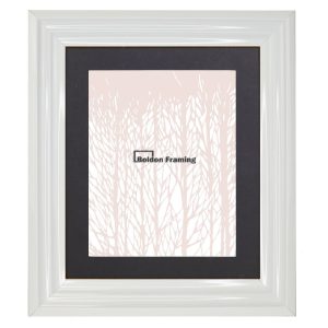 40x40cm White Gloss Picture Frame, A Beautiful Frame With Mount From Our  Modern Stepped Venice Range