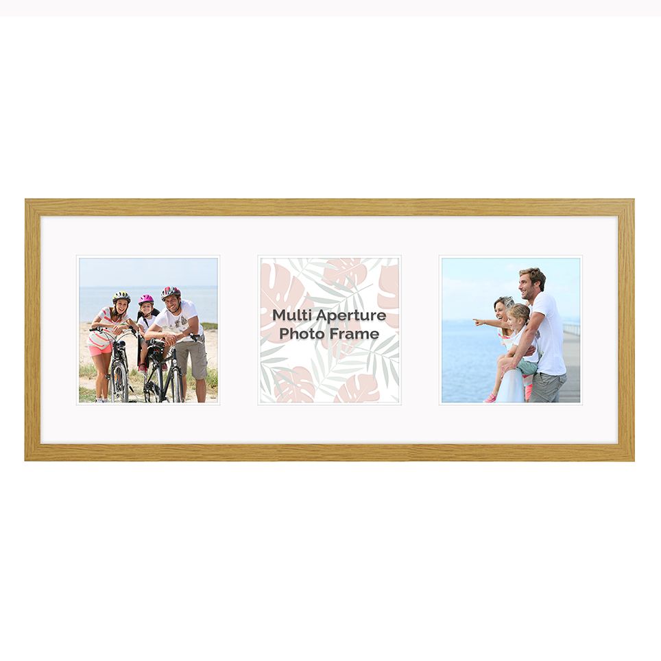 Wooden Multi Aperture Photo Frame. Holds Two 6x4 Photos, One Portrait and  One Landscape. A4. Portrait or Landscape. 