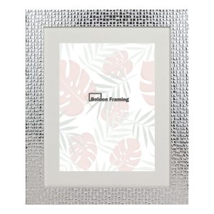 40x40cm Silver Mosaic Effect Picture Frame With Mount From our Mosaic Range