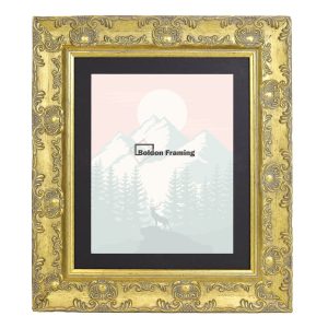60x80cm Ornate Chantilly Gold Picture Frame With Mount From Our Muse Range
