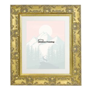 60x80cm Ornate Chantilly Gold Picture Frame With Mount From Our Muse Range