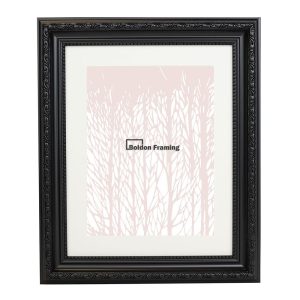 40x40cm Black Ornate Frame with Mount, Intricately Beautiful From Our Ornate Classics Range