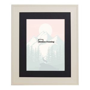 40x40cm Cream Linen Picture Frame With Mount From our Oxford Range