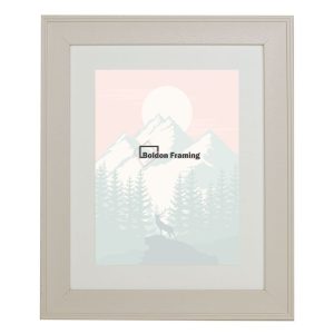 40x40cm Cream Linen Picture Frame With Mount From our Oxford Range
