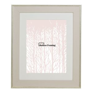 40x40cm Cream and Silver Picture Frame With Mount From our Oxford Range