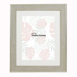 40x40cm Dove Grey and Silver Picture Frame With Mount From our Oxford Range