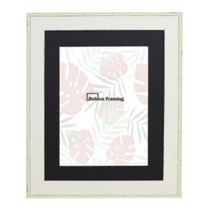40x40cm Eggshell White Picture Frame With Mount From our Oxford Range
