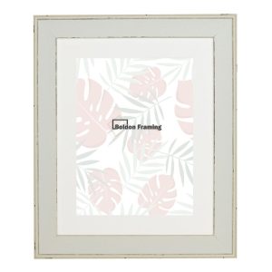 40x40cm Eggshell White Picture Frame With Mount From our Oxford Range