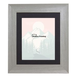 40x40cm Grey Metallic Picture Frame With Mount From our Serif Range