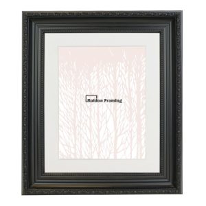 40x40cm Black Ornate Frame with Mount, Intricately Beautiful From Our Ornate Skye Range