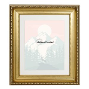 40x40cm Gold Ornate Frame with Mount, Intricately Beautiful From Our Ornate Skye Range