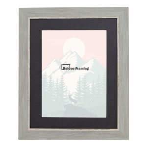 40x40cm Shabby Chic Distressed Blue Picture Frame With Mount From our Padstow Range