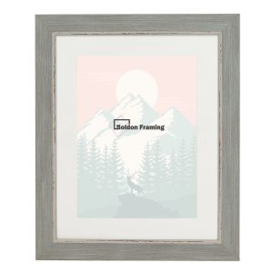 40x40cm Shabby Chic Distressed Blue Picture Frame With Mount From our Padstow Range