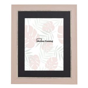 40x40cm Shabby Chic Distressed Pink Picture Frame With Mount From our Padstow Range