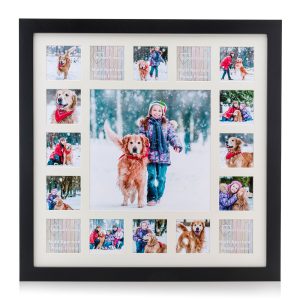 Multi Aperture Collage Frame For 16 3x3" and 1 10x10" Photos From Our Boston Range