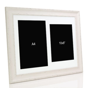 Cream Multi Aperture Picture Photo Frame, Fits A4 and 10x8" Images, Perfect Collage Multi Opening Display Frame