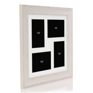 Cream Multi Aperture Picture Photo Frame, Fits 4 7x5" Images, Perfect Collage Multi Opening Display Frame