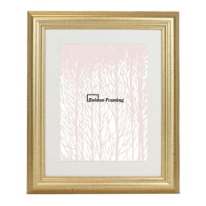 Gold Photo Frame with Mount in Beautiful, Sleek Metallic Gold Effect from our Distinction Range