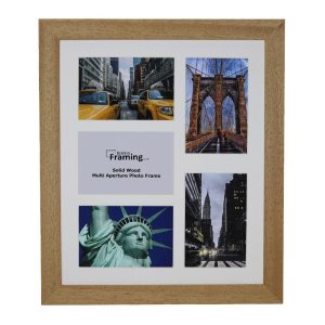 Fits 6"x4" Images, Solid Wood Multi Aperture Collage Frame From Our Hallmark Range