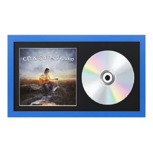Blue CD Frame For Cover and Disc with Black or White Mount