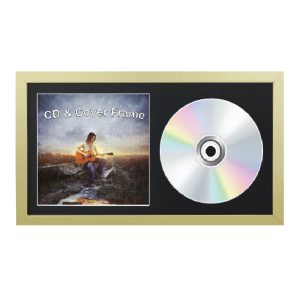 Gold CD Frame For Cover and Disc with Black or White Mount