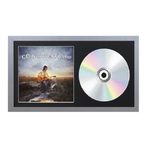Pewter CD Frame For Cover and Disc with Black or White Mount