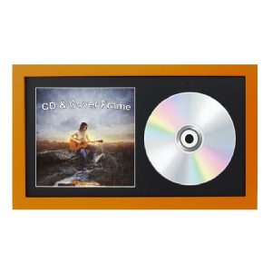 Orange CD Frame For Cover and Disc with Black or White Mount