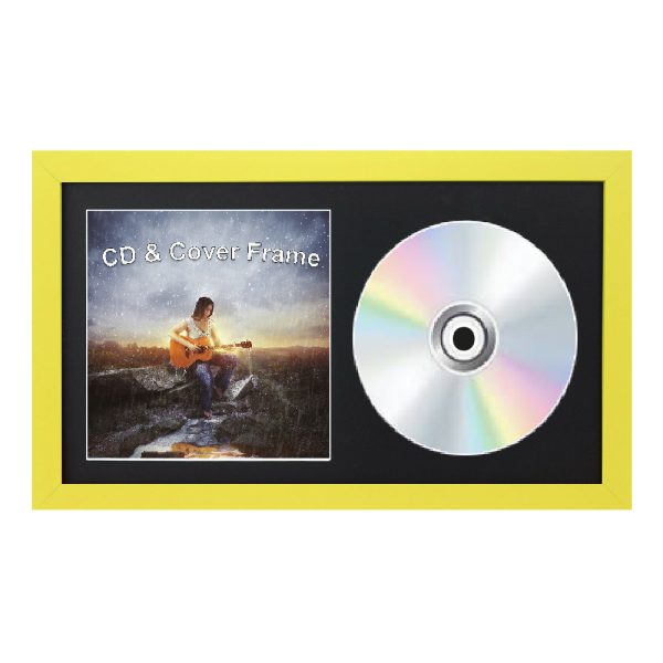 Vibrant Yellow CD Frame for Cover and Disc