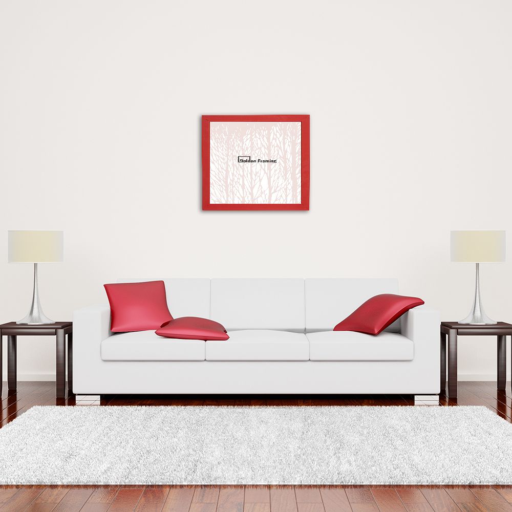 Off White Couch With Red Cushions